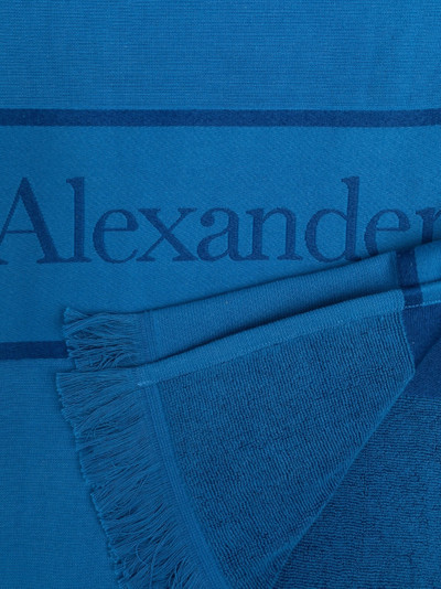 Alexander McQueen jacquard logo beach towel outlook