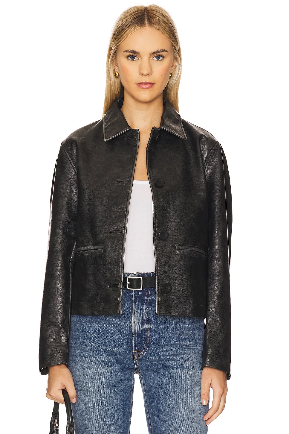 x We The Free Hera Faux Leather Jacket In Black - 1
