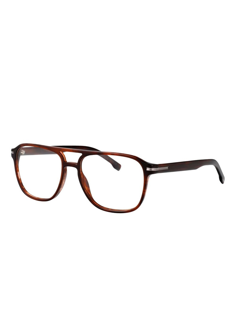BOSS acetate square-frame glasses outlook