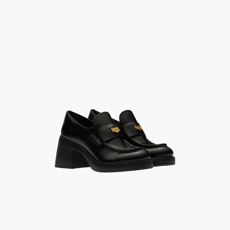 Miu Miu Leather penny loafers outlook