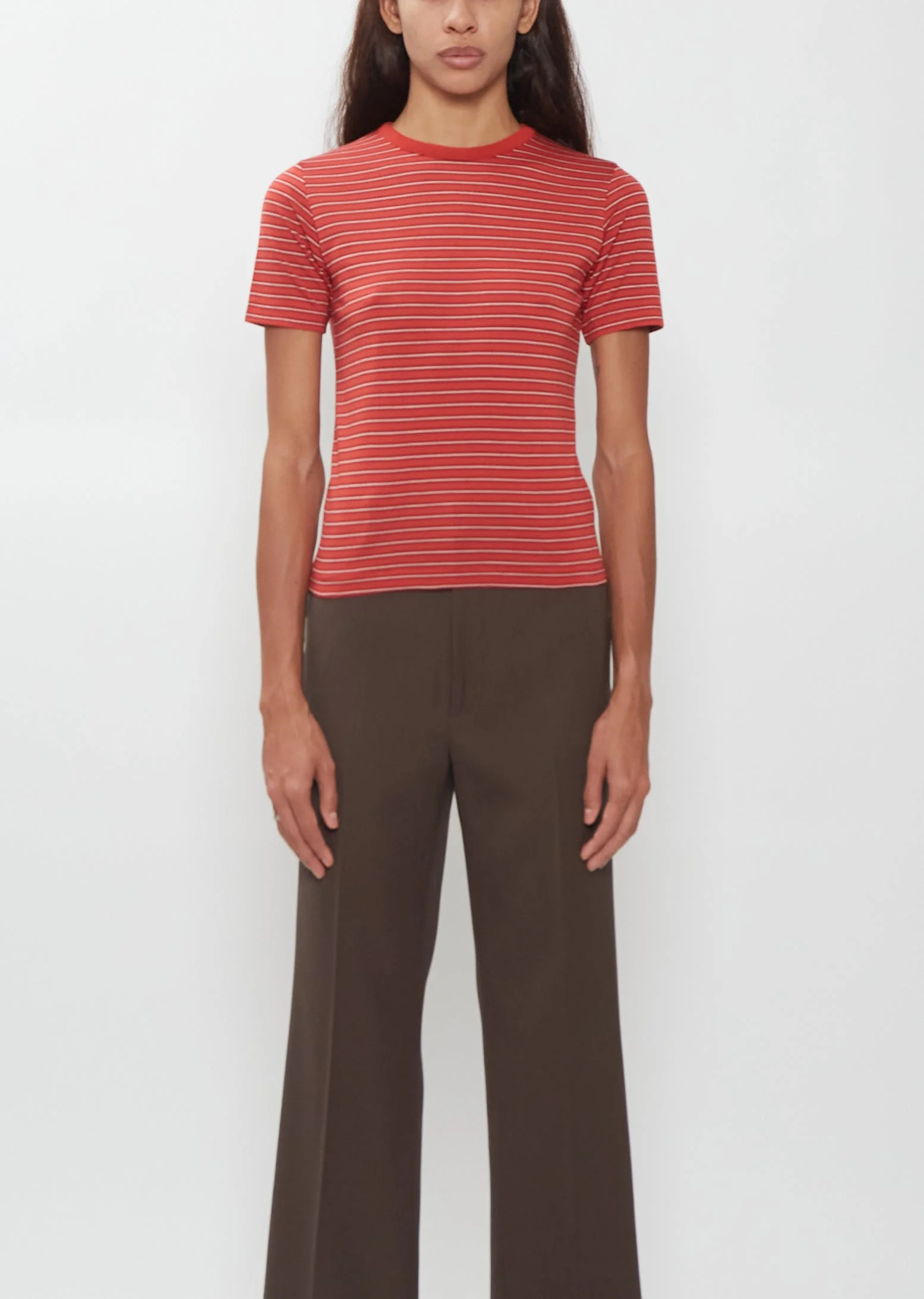 Soft Wool Stripe Jersey Tee - 1