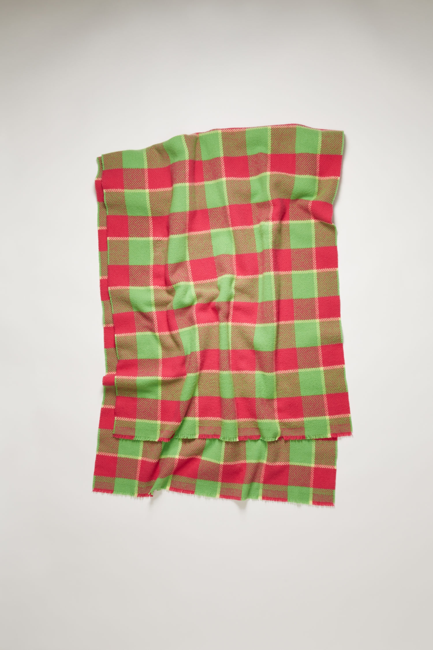 Checked logo scarf fuchsia/green - 2