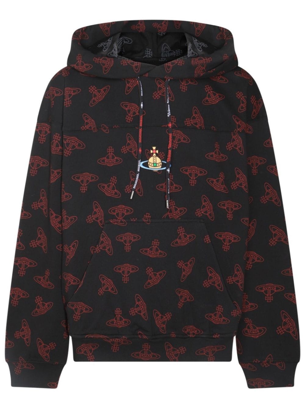 Orb-print hoodie - 1