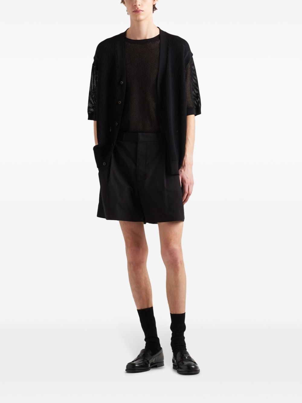 open-knit short-sleeved jumper - 2