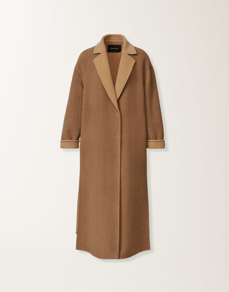 Coat in soft double chevron 1