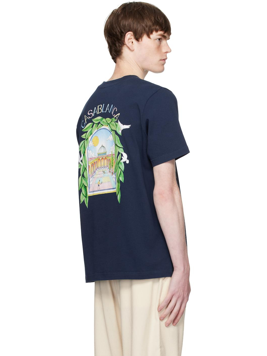 Navy L'Arche De Tennis Short-Sleeve T-Shirt - 3