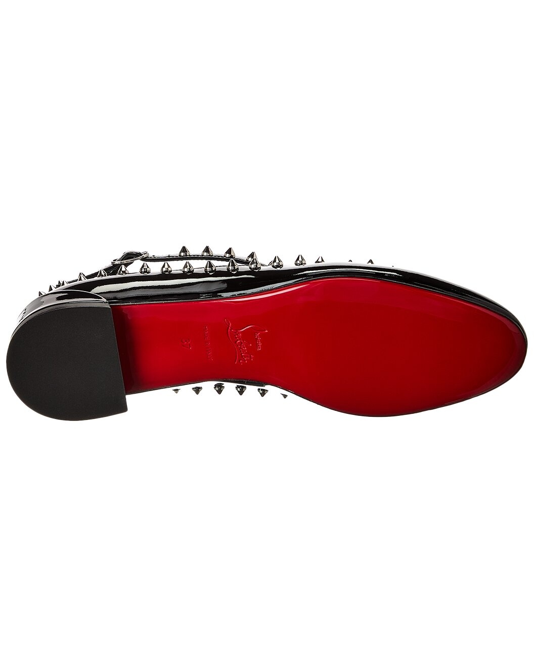 Christian Louboutin Pilouta Jane Spikes Patent Flat - 4