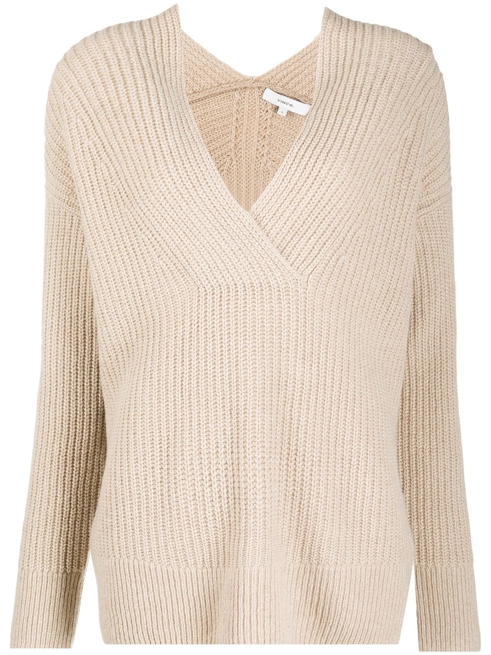 V-neck knitted jumper - 1