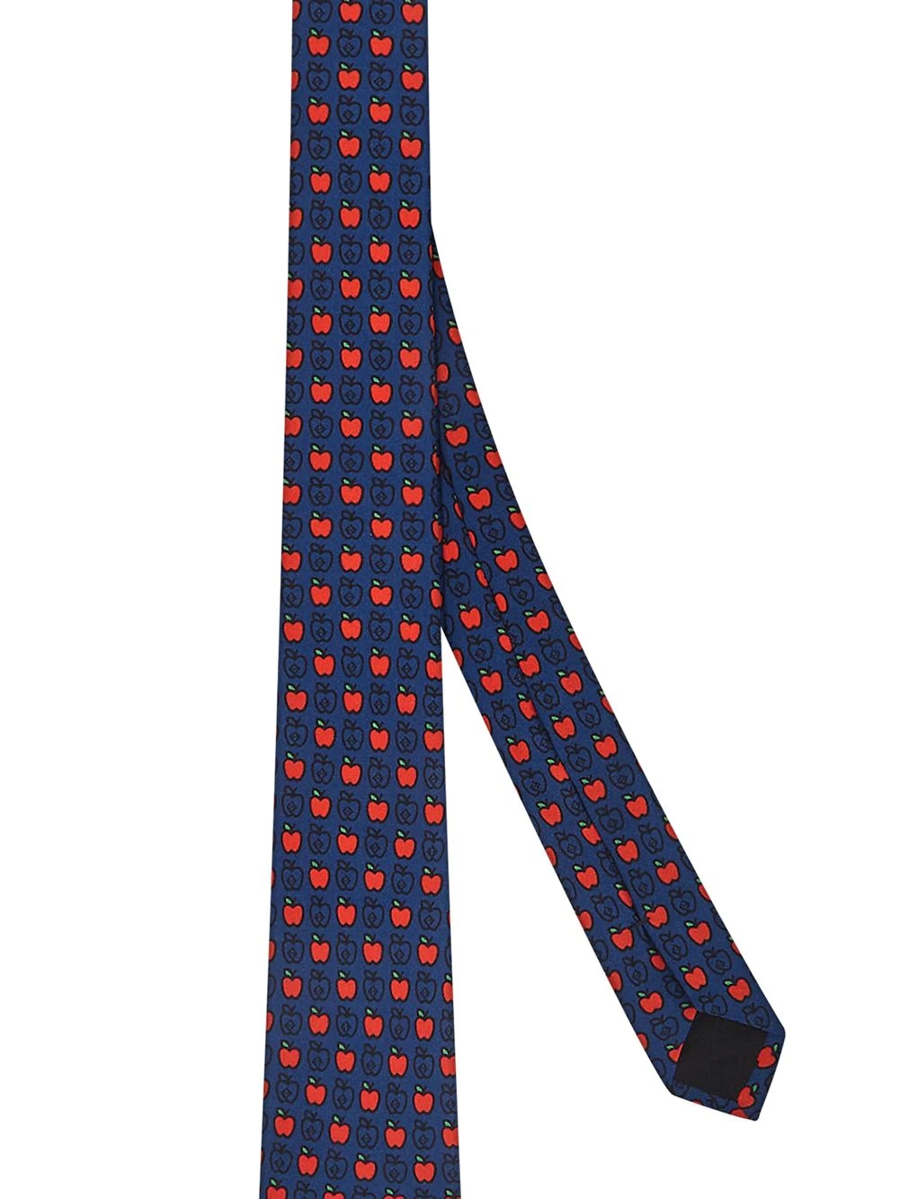 apple print necktie - 2