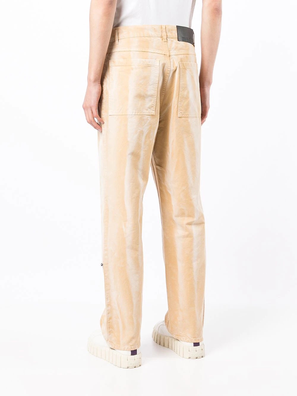 bleached straight-leg jeans - 4