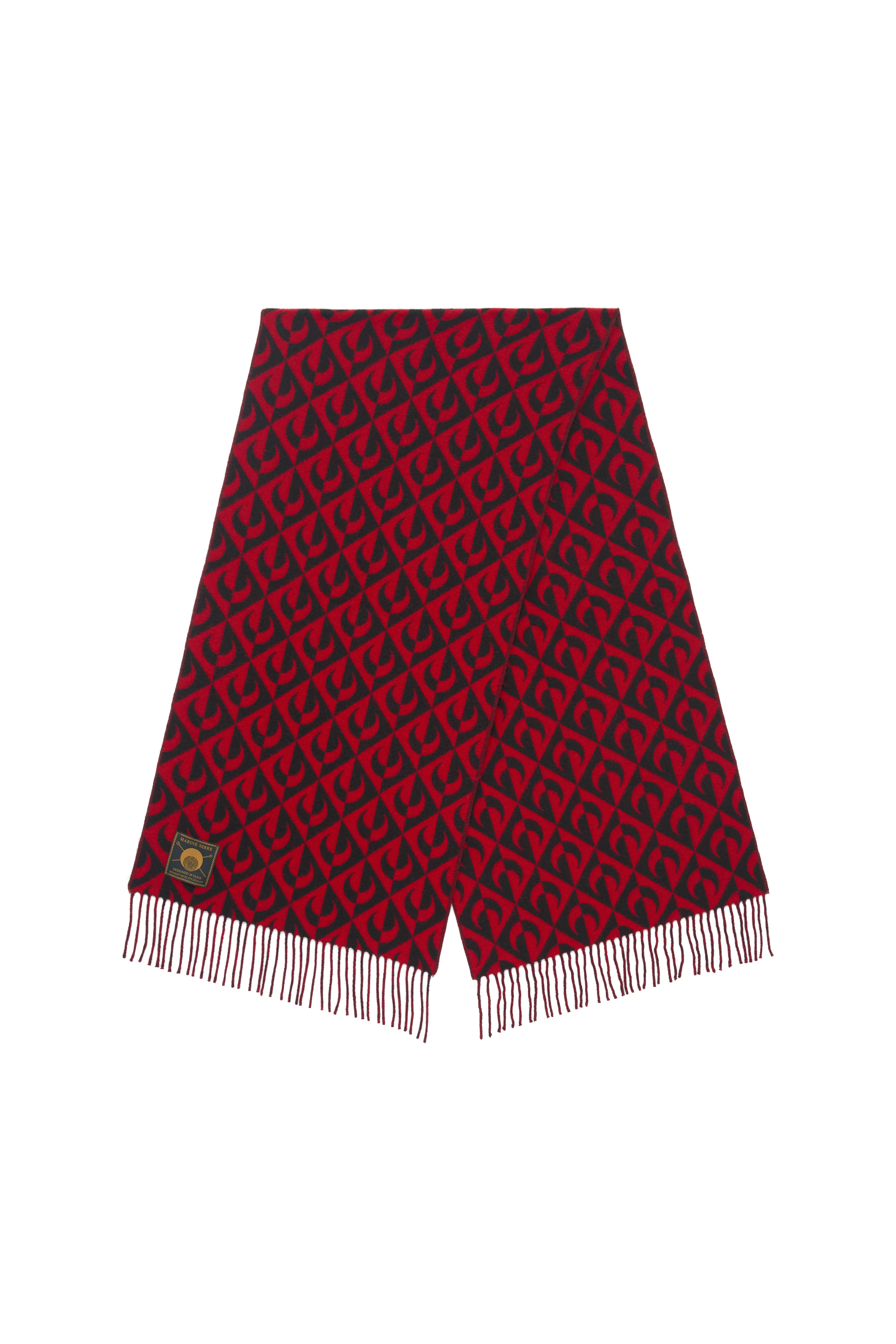 MOON LOZENGE WOOL SCARF - 1