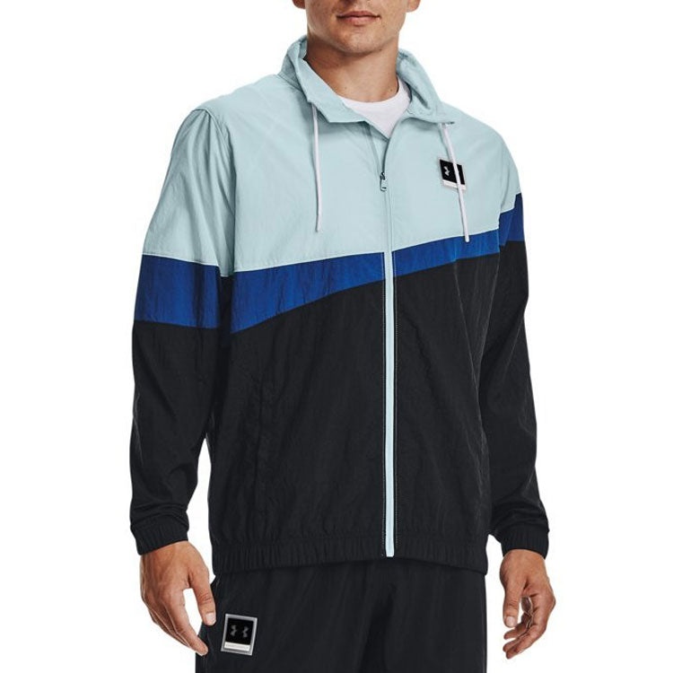 Under Armour Fashion Woven Full Zip Jacket 'Blue Multi' 1366219-478 - 3