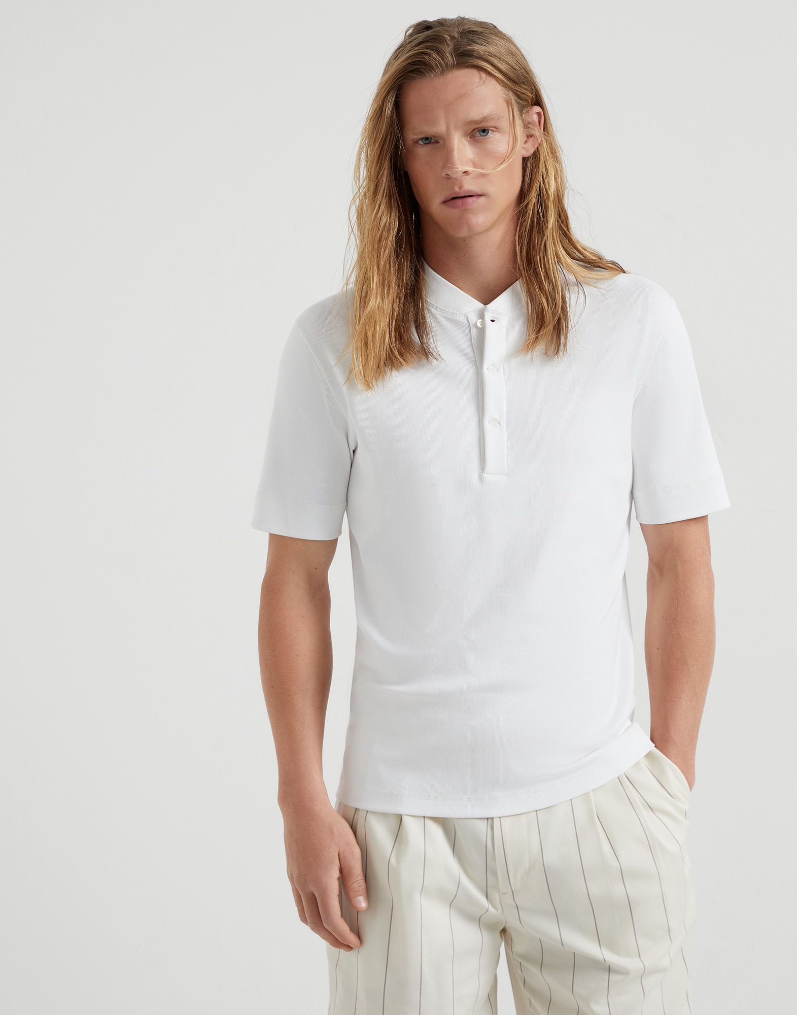 ◆Brunello Cucinelli◆STRETCH COTTON JERSEY T-SHIRT WITH BRUNELLO CUCINELLI Cotton-Jersey T-Shirt for Men | MR PORTER