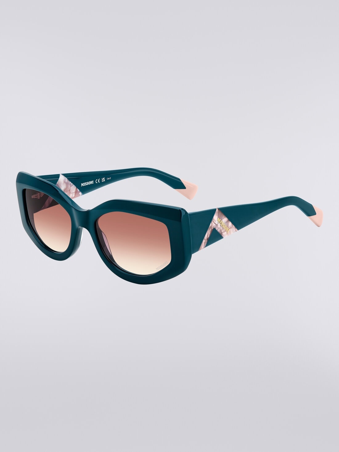 Slightly wrap-around shaped sunglasses in acetate - 2