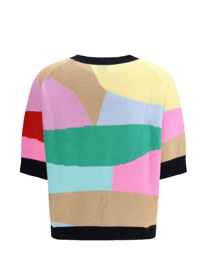 Allude colour-block short-sleeved top outlook