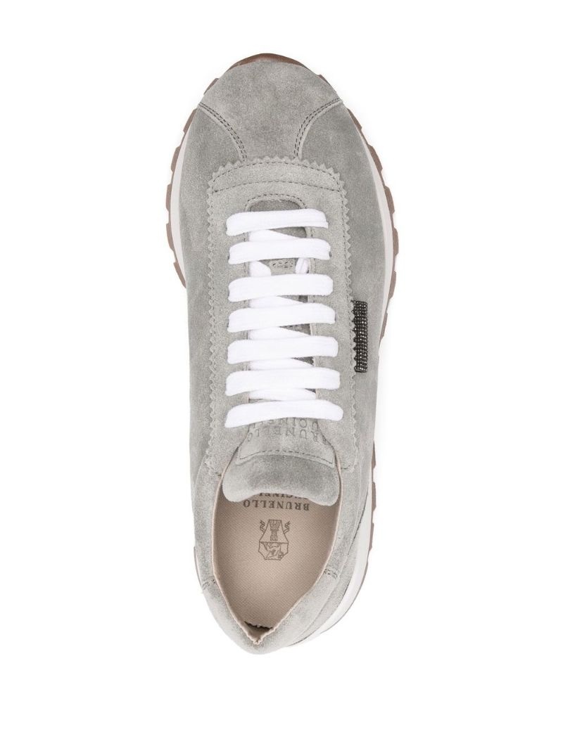 chunky suede sneakers - 4
