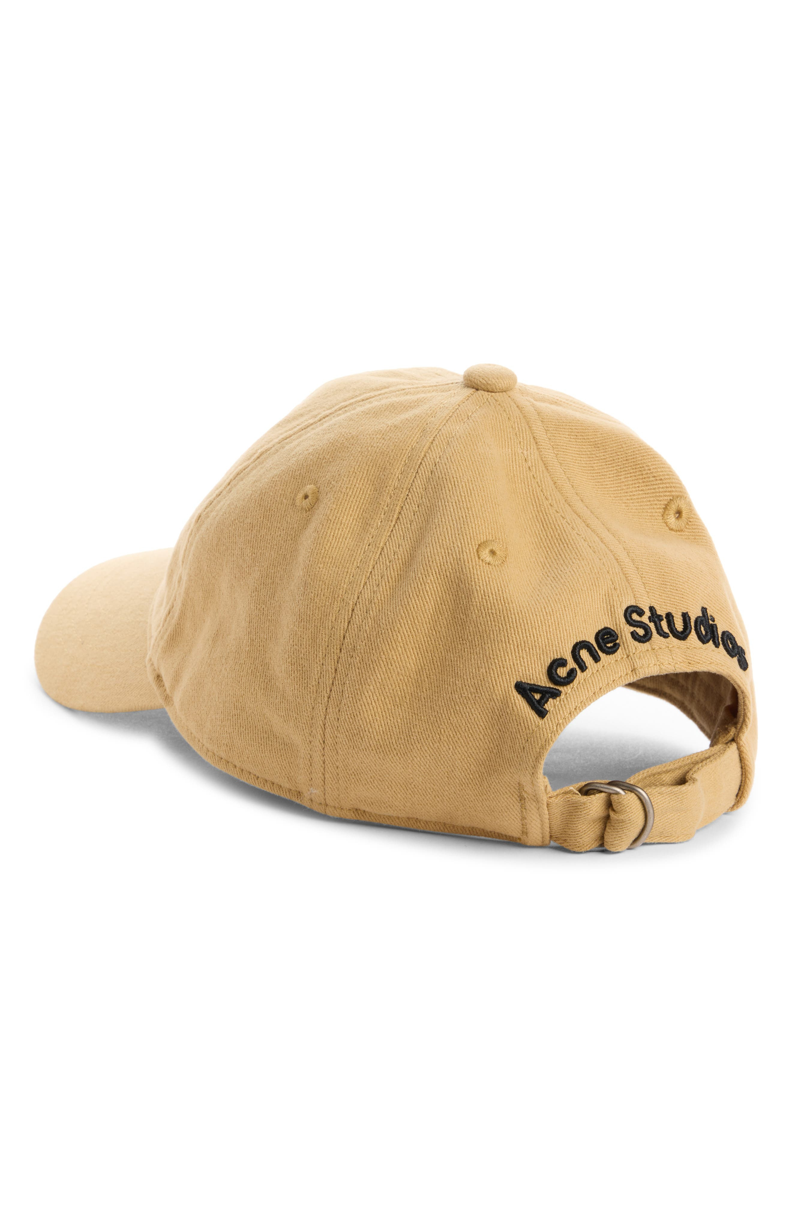 Acne Studios Carliy Embroidered Back Logo Adjustable Baseball Cap in Sand Beige at Nordstrom - 3