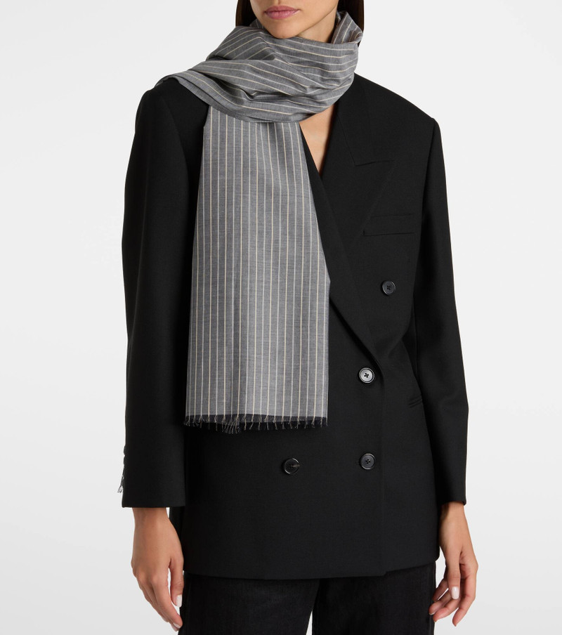 The Row Guel striped cotton scarf outlook