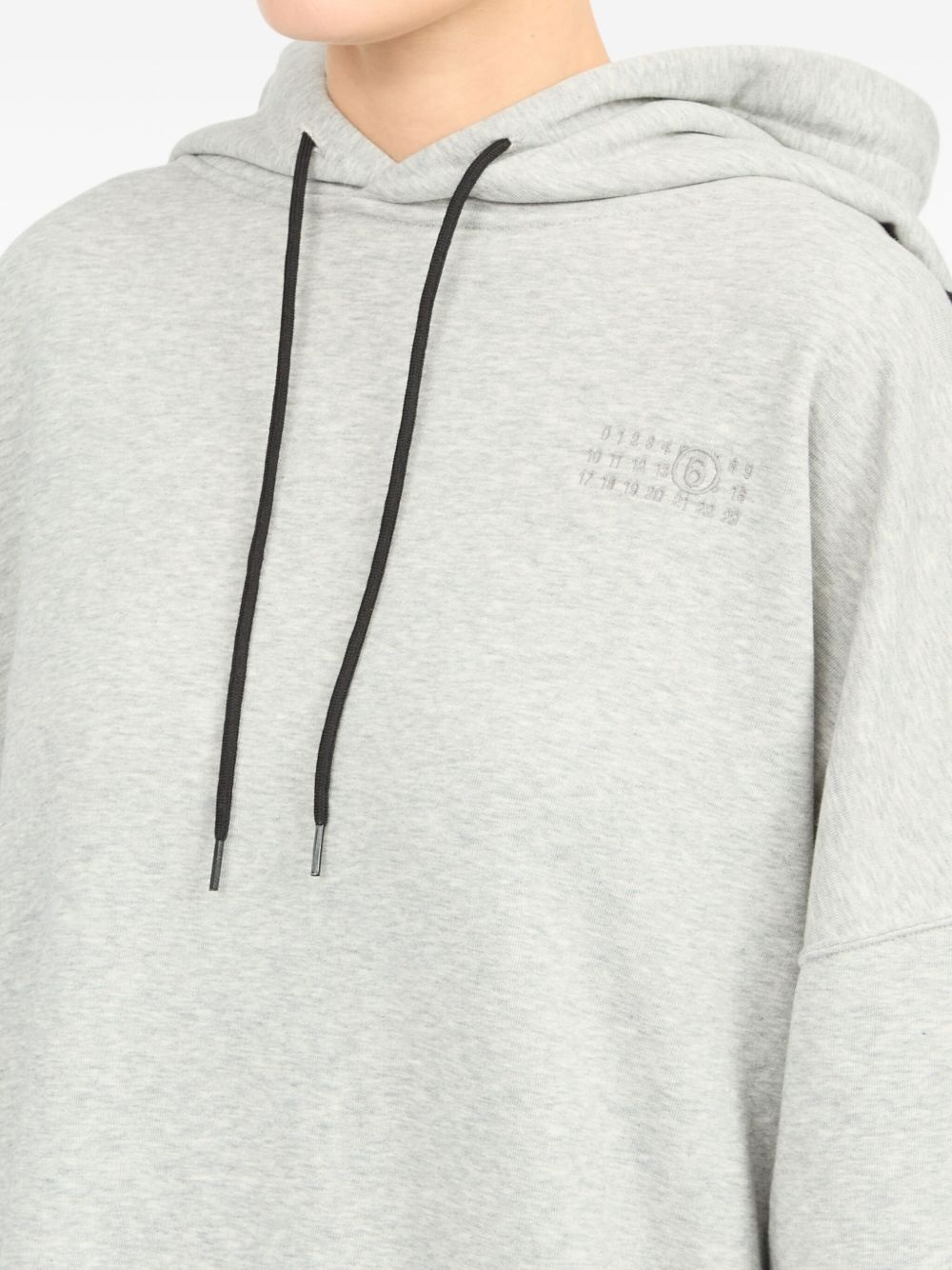 numbers-motif hoodie - 4