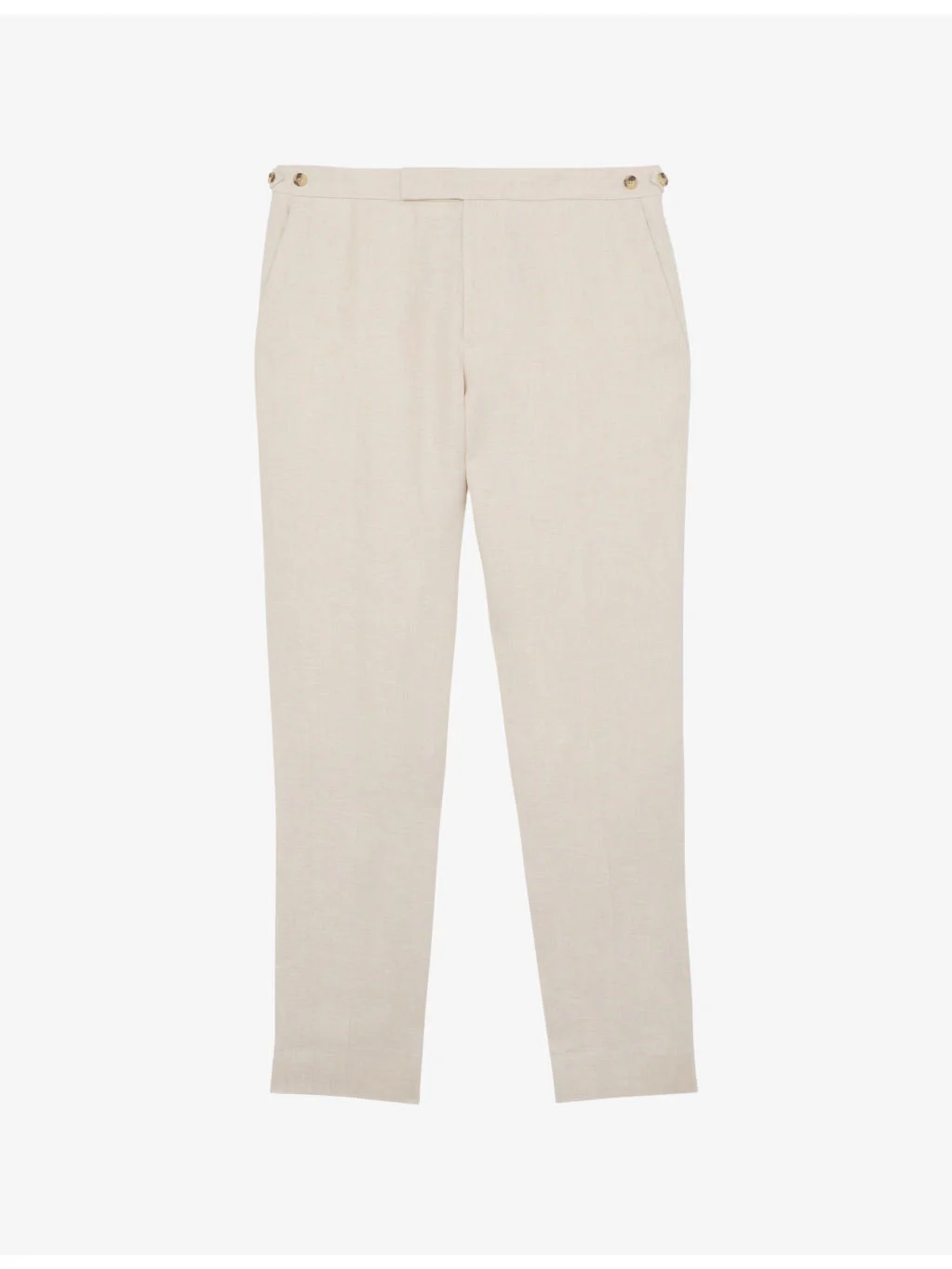 Atlantic Tailored-Fit Linen Suit Trousers - 1