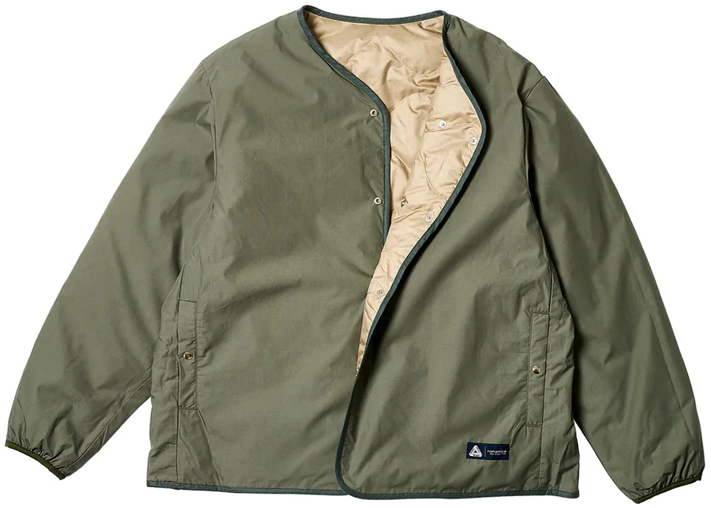 Palace x Nanamica Reversible Down Cardigan Sage Green - 2