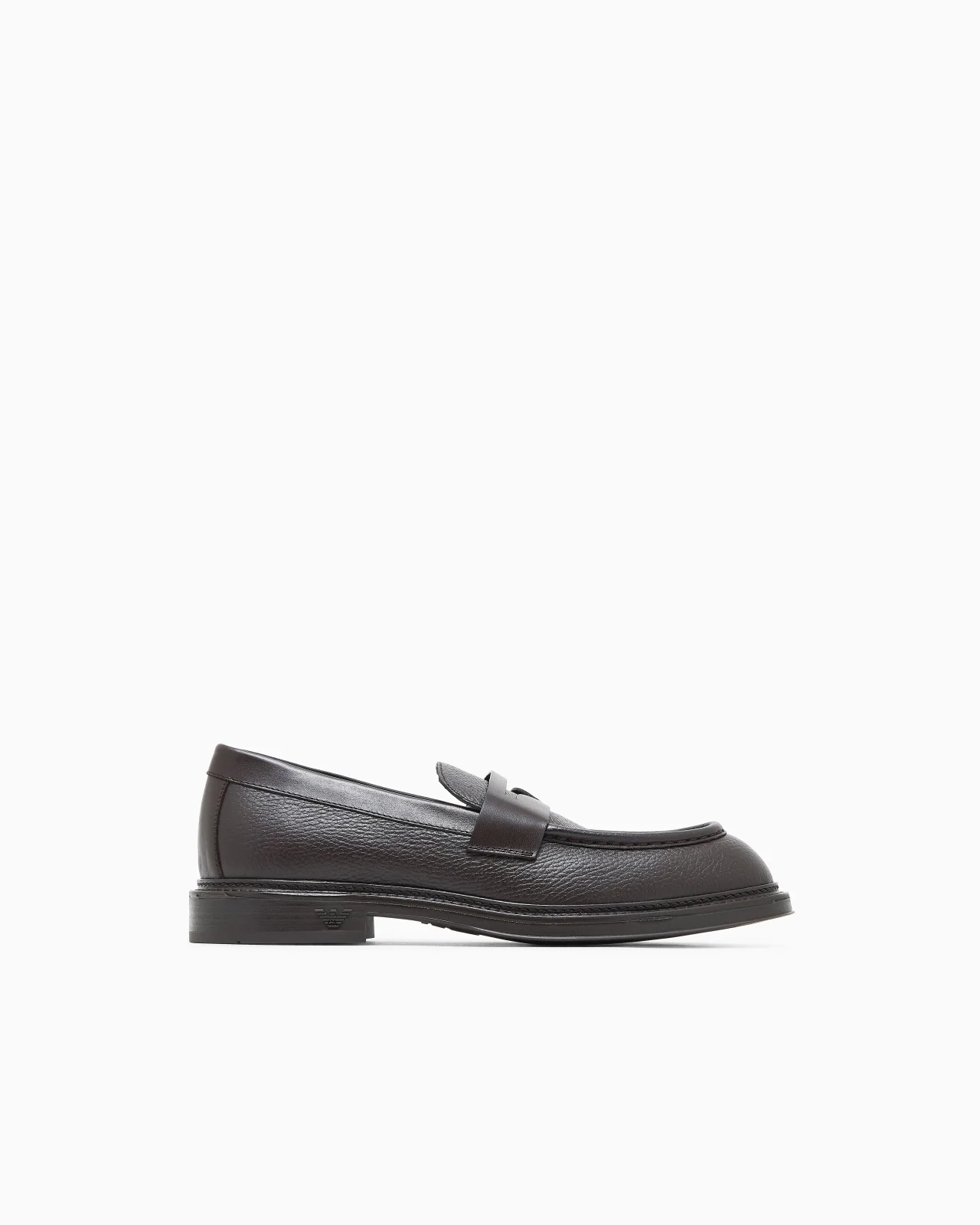 PEBBLED LEATHER LOAFERS - 1