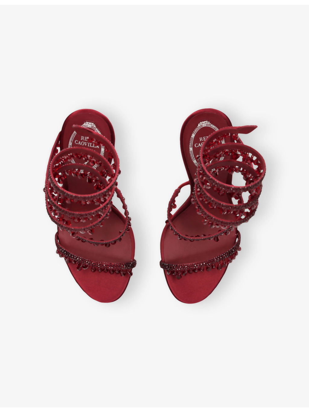 Chandelier 105 Crystal-Embellished Satin Heeled Courts - 3