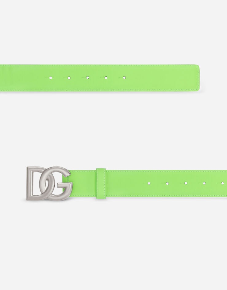 Calfskin belt with DG logo - 2