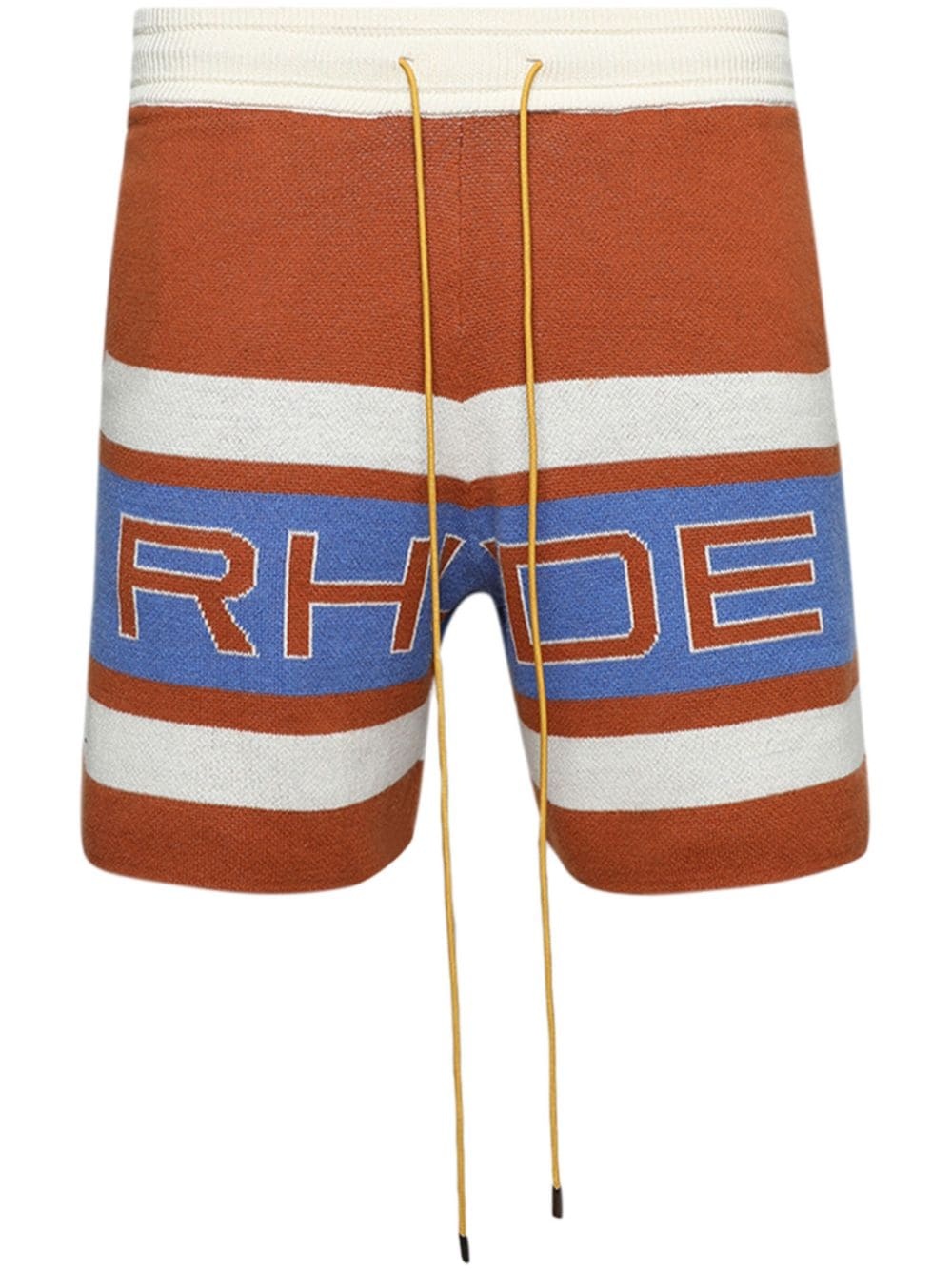 panelled knit shorts - 1