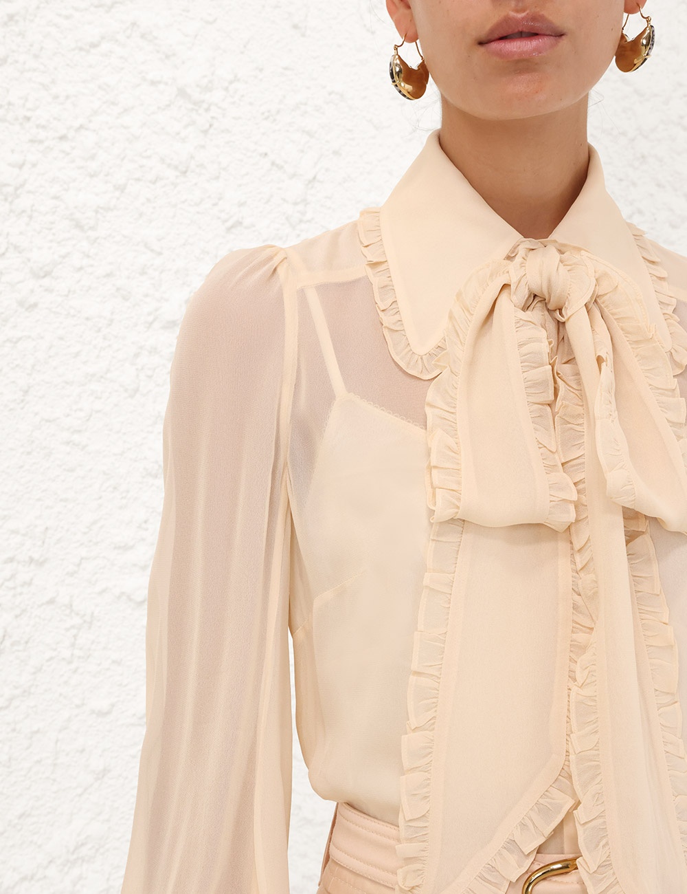 GEORGETTE BOW SHIRT - 5