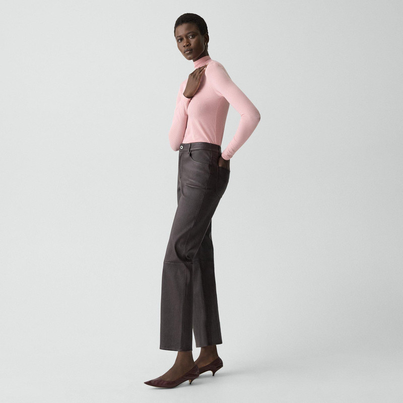 Theory Mock Neck Top in Lounge Rib outlook