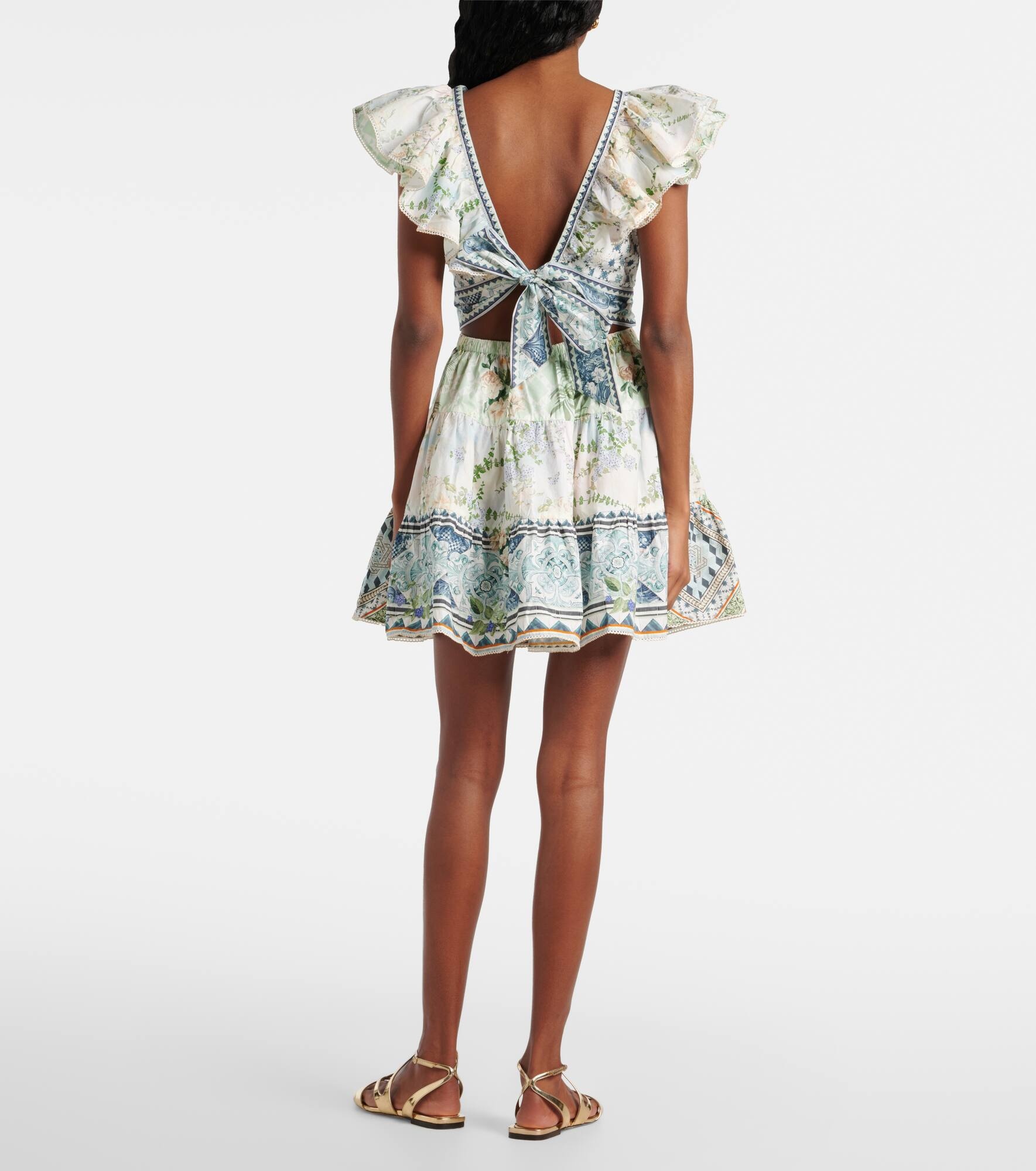 Crystal-embellished cotton minidress - 3