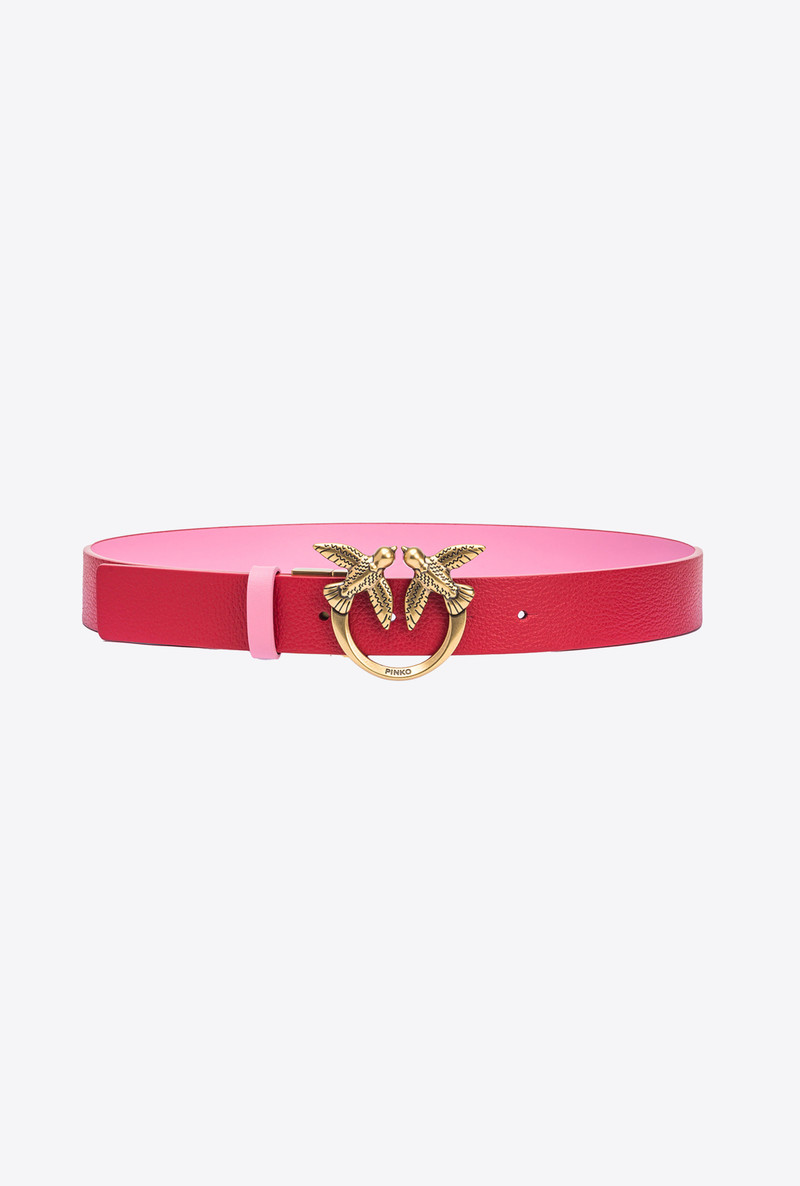 REVERSIBLE LOVE BIRDS BELT 3CM 1