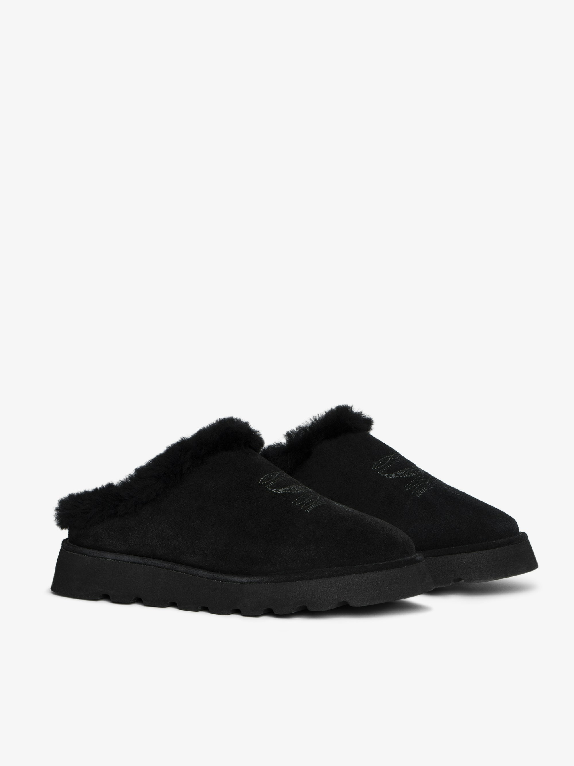 Teddy Shearling Mules - 3