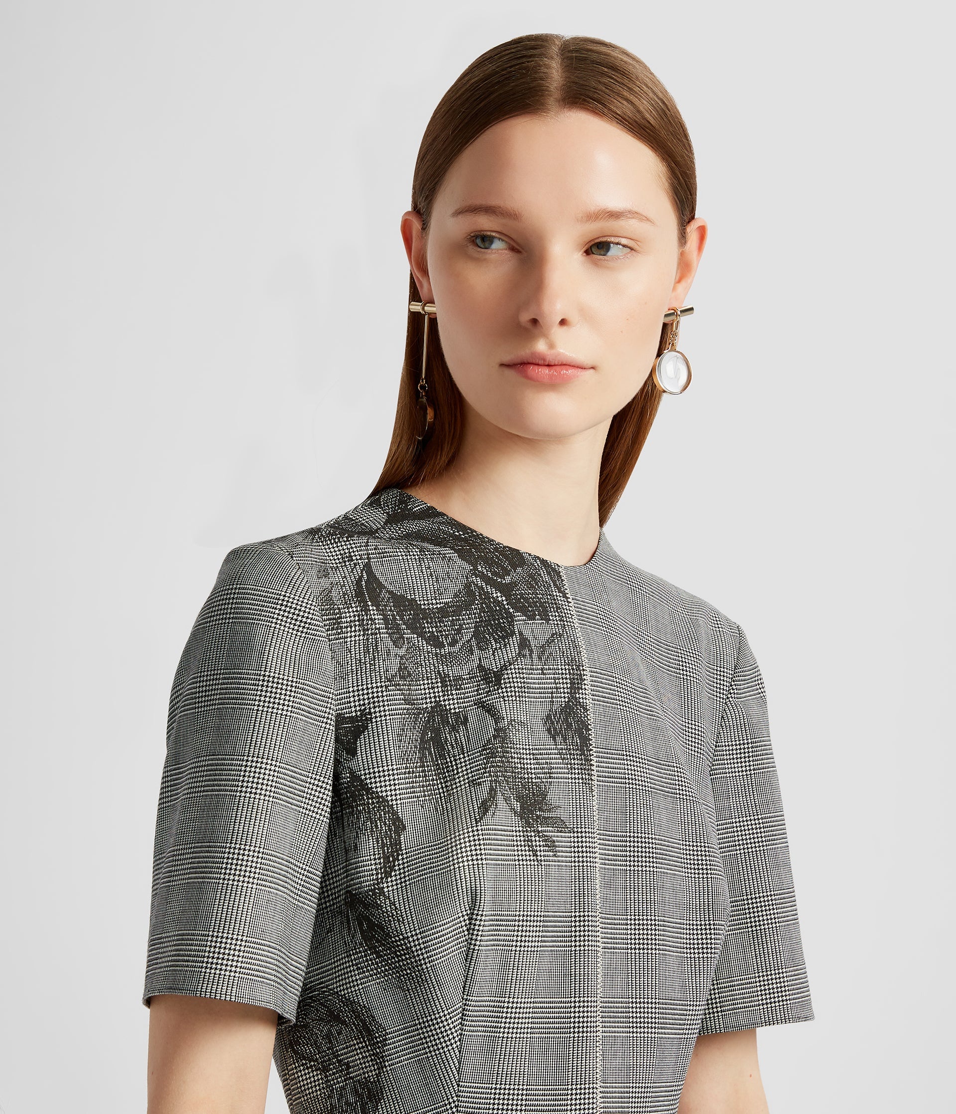 SHORT SLEEVE PLEATED MIDI DRESS - 5