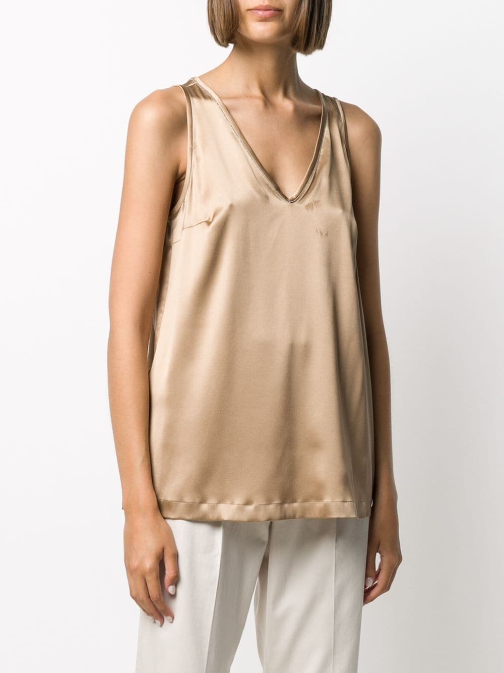 sleeveless v-neck top - 3