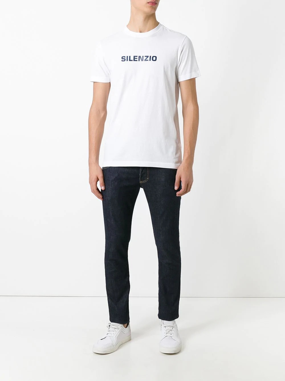 'Silenzio' print T-shirt - 2