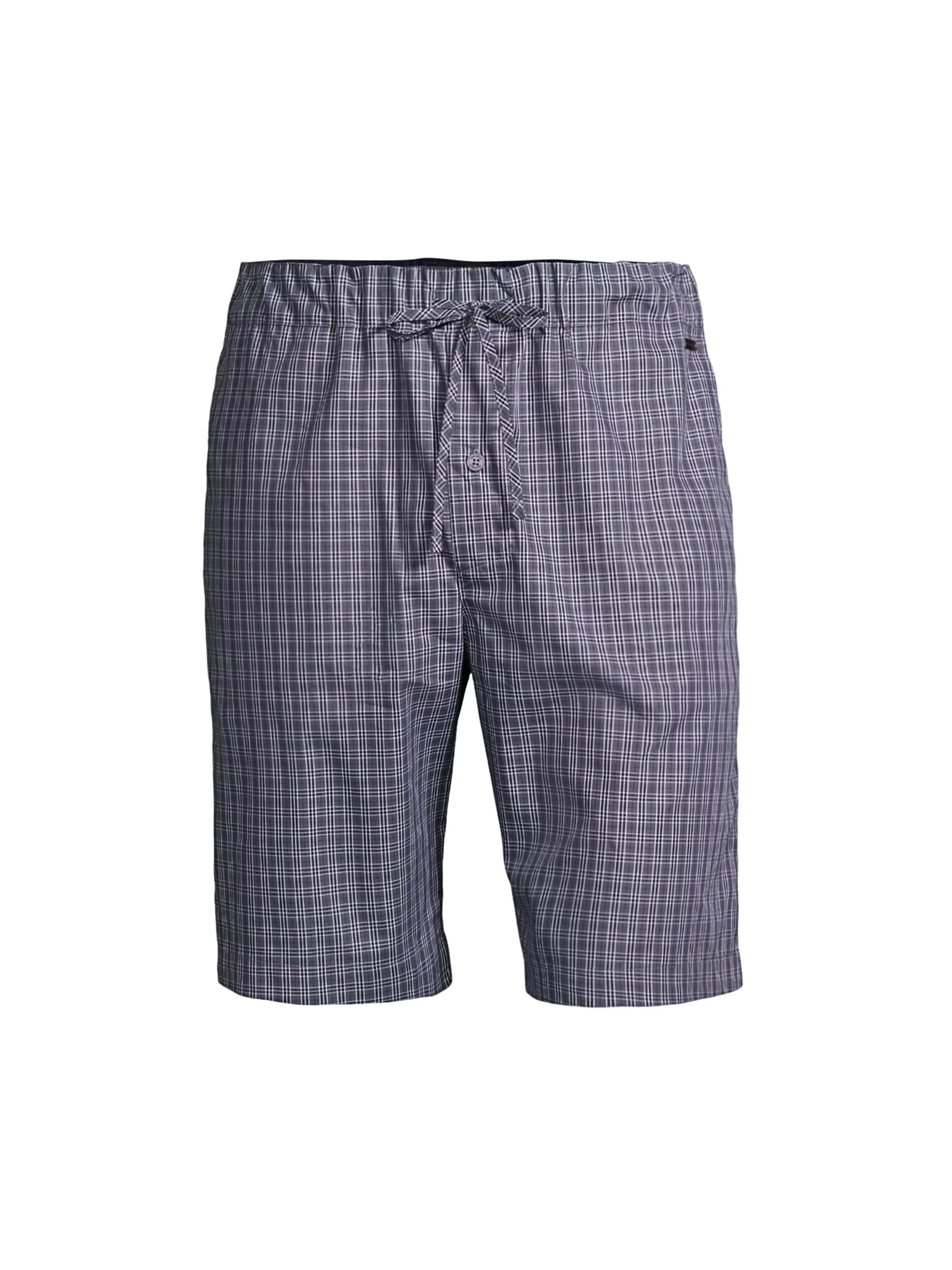 Woven Cotton Shorts - Grey Check - 1
