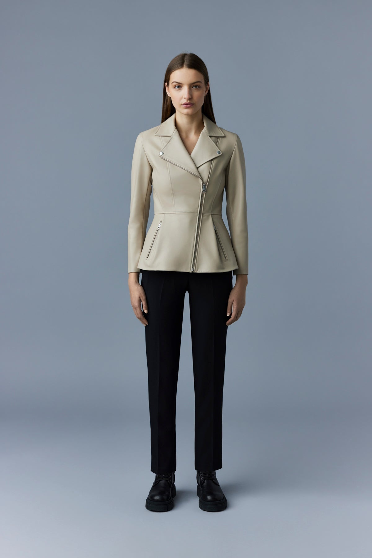 DAY Leather biker jacket with peplum - 2