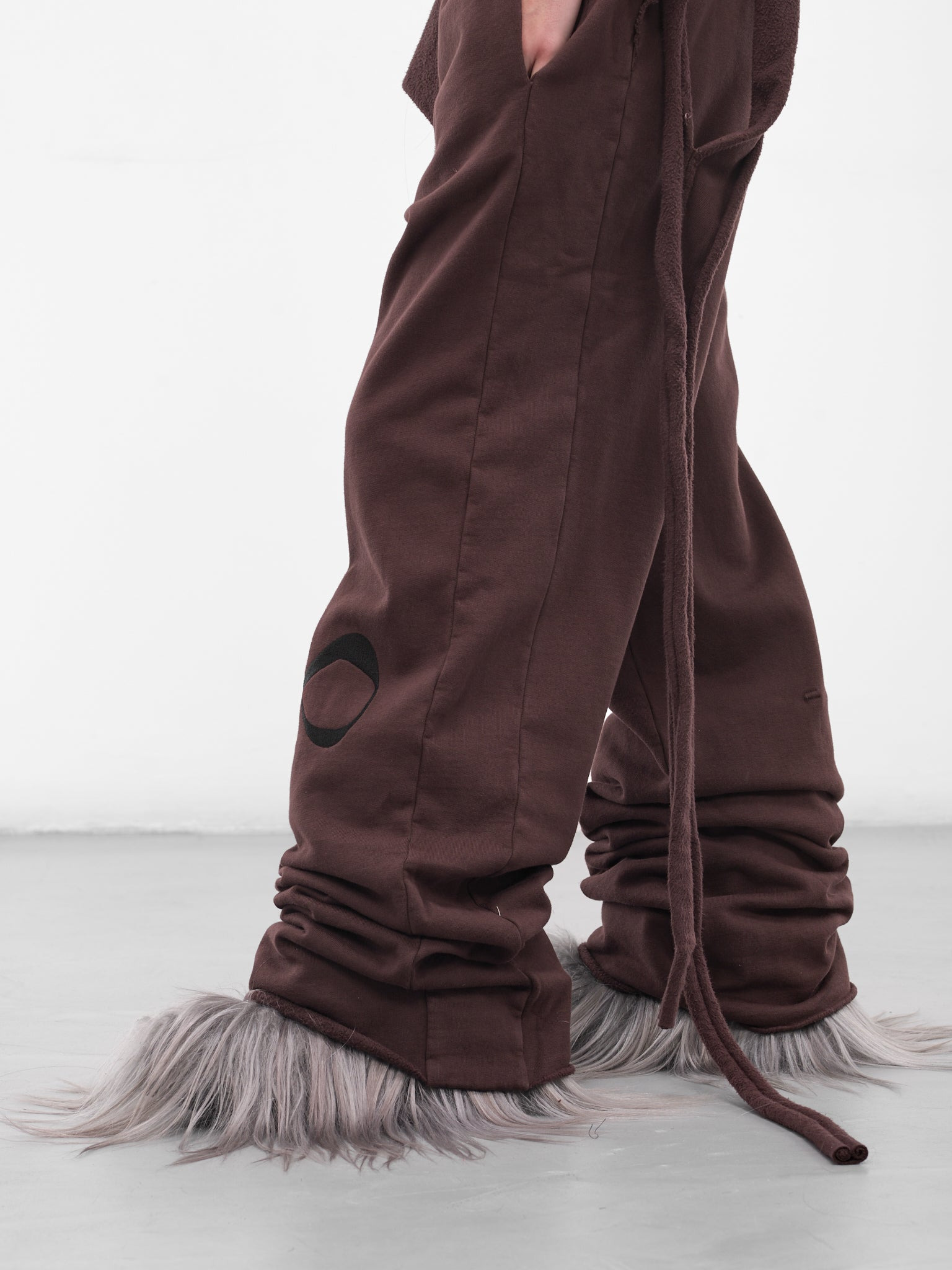Brown Deconstructed Wrap Sweatpants - 5