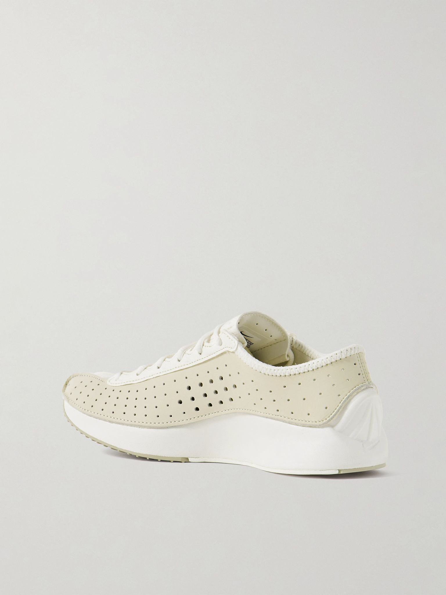 Air Superfly perforated leather and suede sneakers Yellow - 3