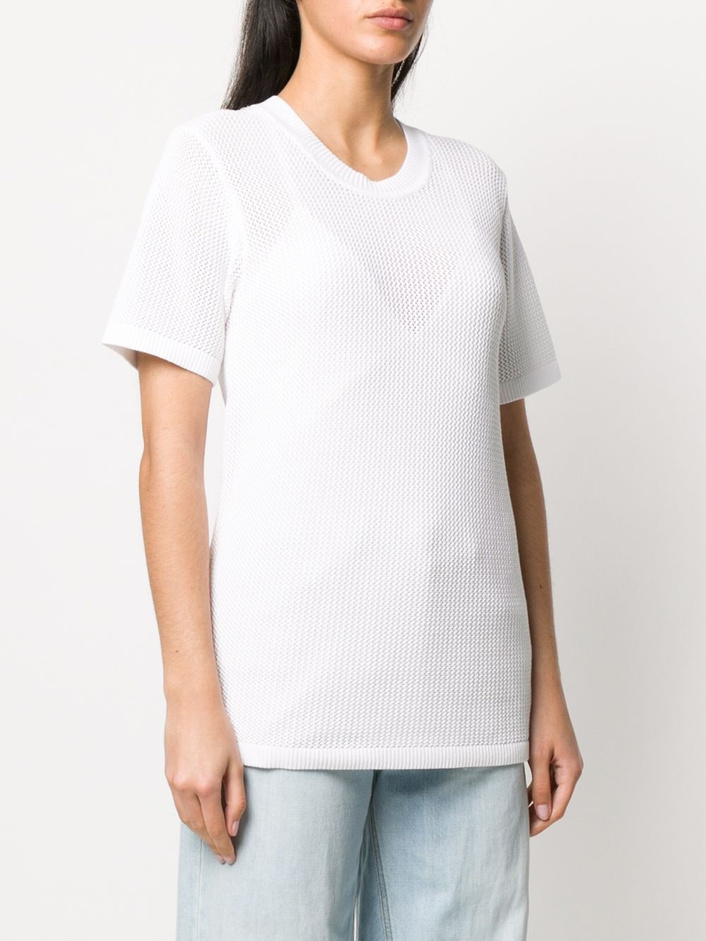mesh knit T-shirt - 3