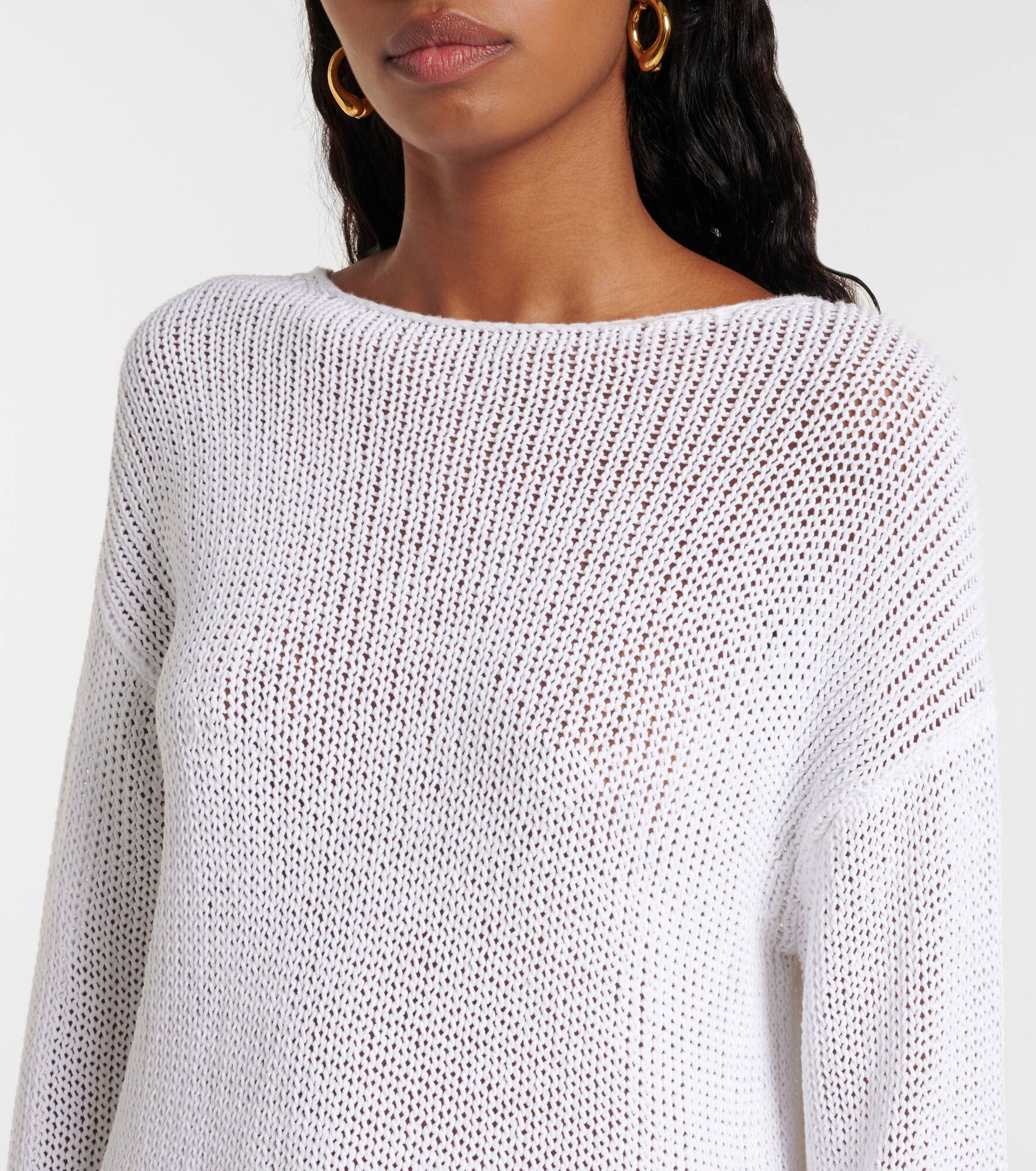 Cotton-blend sweater - 4