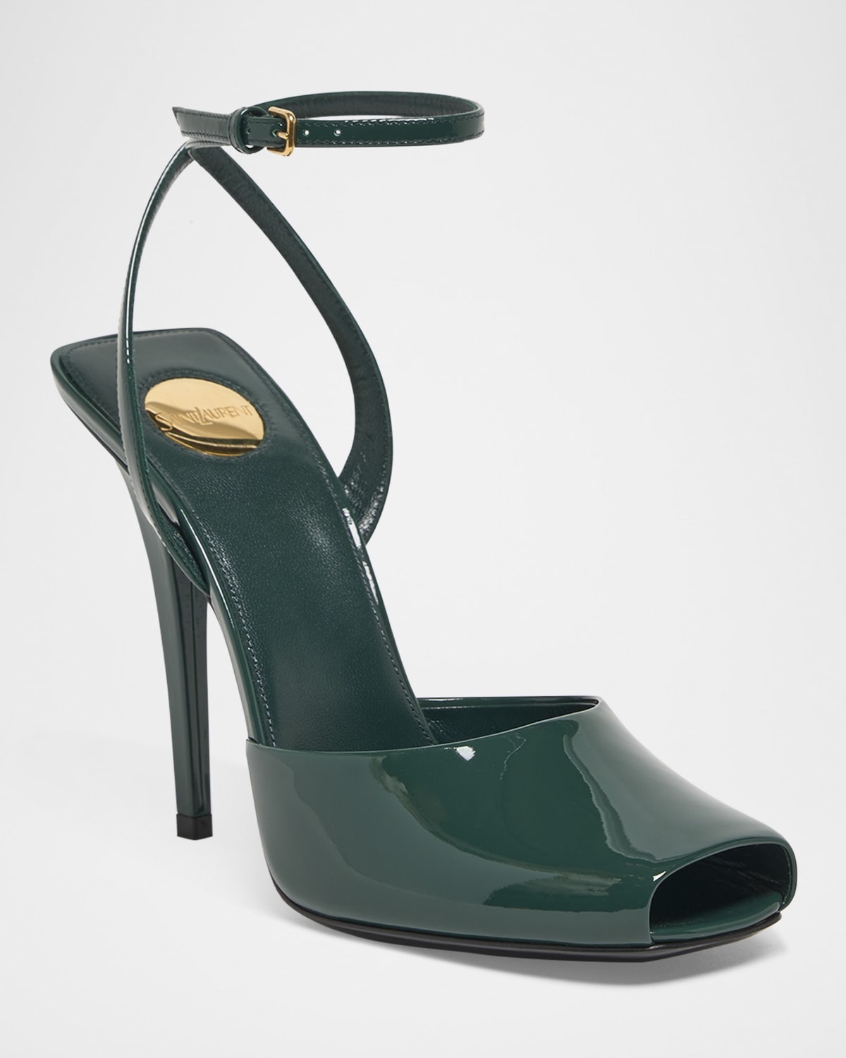 La Scandale Patent Ankle-Strap Sandals - 3