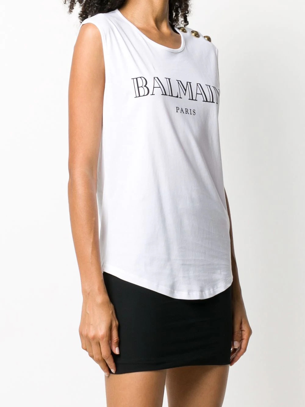 logo print tank top - 3