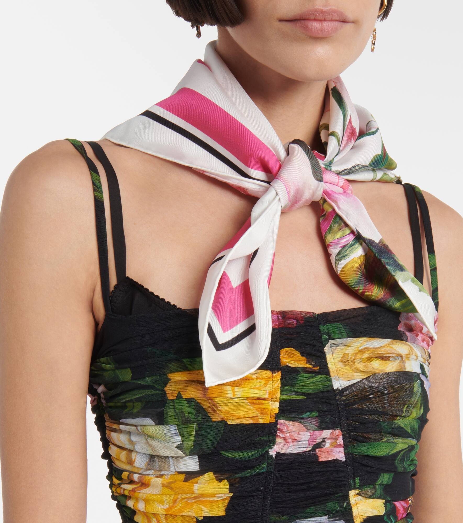 Floral silk scarf - 2