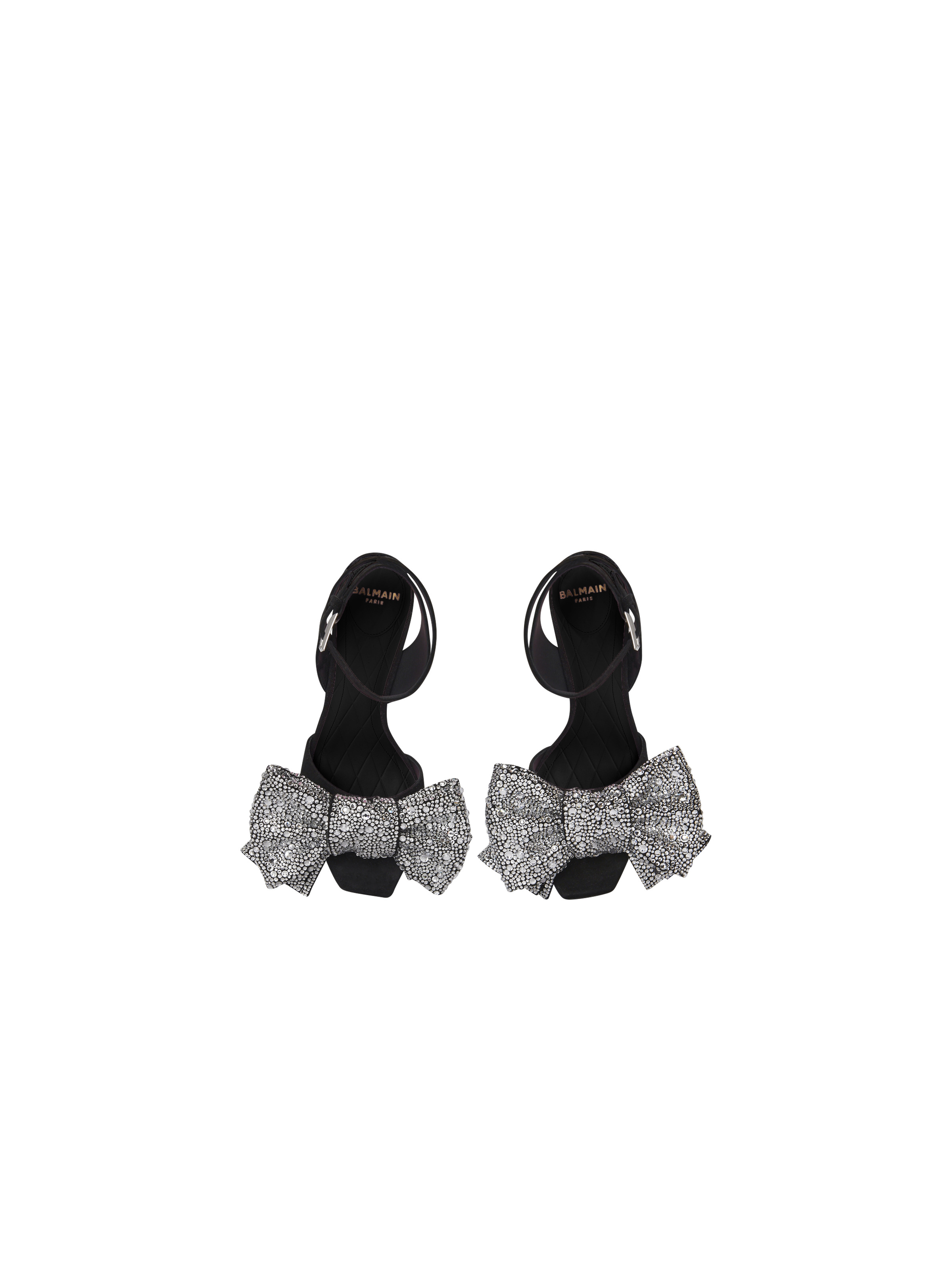Suede Ruby heels with rhinestone bows - 3