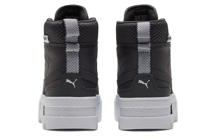 (WMNS) PUMA Mayze Mid Safari Casual Skateboarding Shoes Black 383688-02 - 5