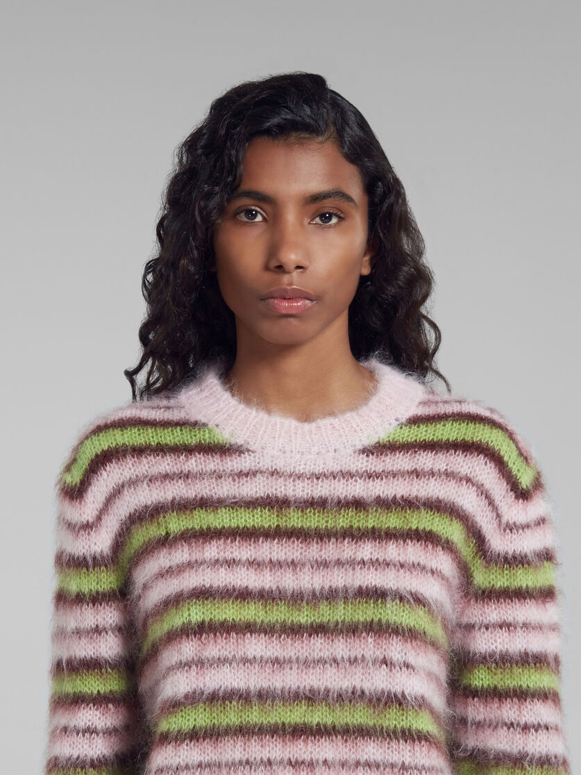 STRIPES MOHAIR AND WOOL SWEATER - 4