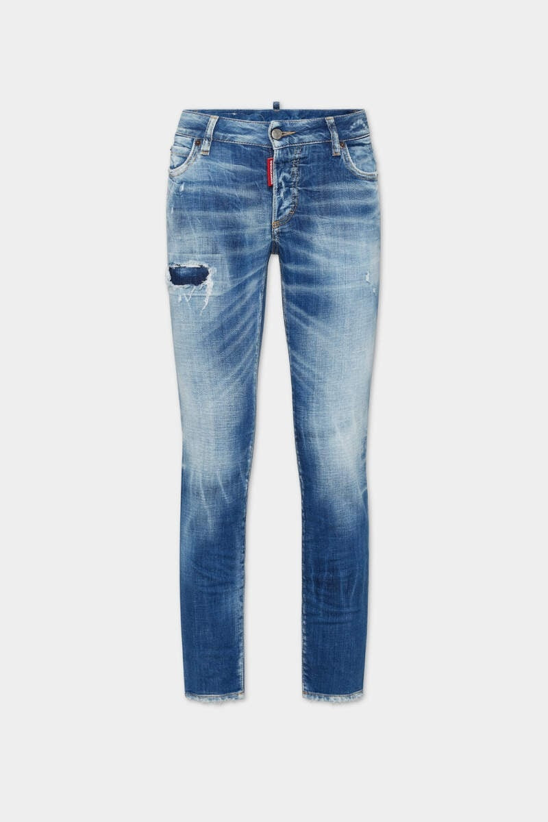 MEDIUM SMALL HOLE WASH MEDIUM WAIST JENNIFER JEANS 1